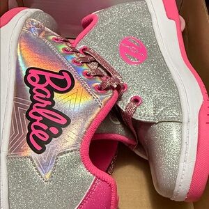 Barbie Glittery Silver and Pink Heely sneakere